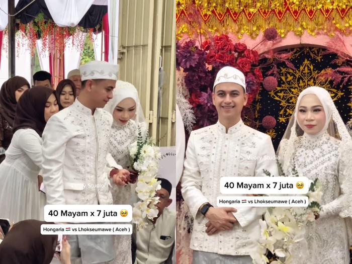 Viral pernikahan pria pekerja Hungaria dan gadis Lhokseumawe dengan mahar 40 mayam emas senilai Rp 280 Juta, mendadak cusi atensi warganet.