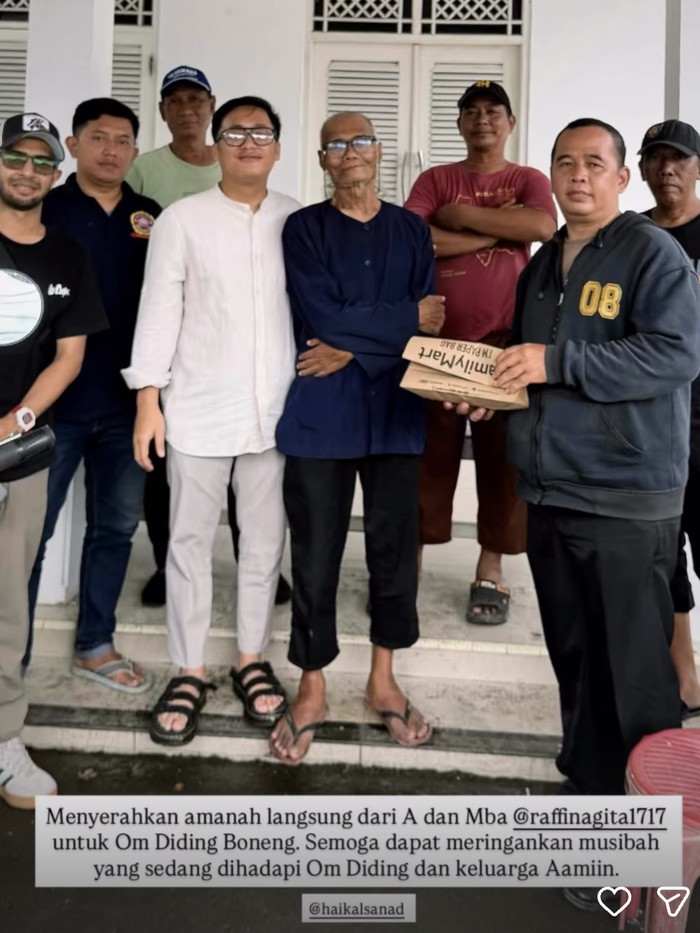 Raffi Ahmad Gercep Beri Bantuan Uang Tunai ke Diding Boneng Usai Rumah Roboh