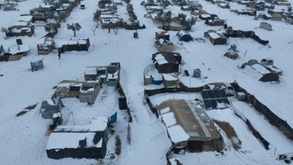 Salju Selimuti Kota Azaz, Suriah