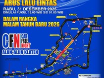 CFN di Alun-alun Klaten Nanti Malam, Ini Rekayasa Lalu Lintasnya