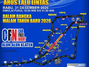 CFN di Alun-alun Klaten Nanti Malam, Ini Rekayasa Lalu Lintasnya