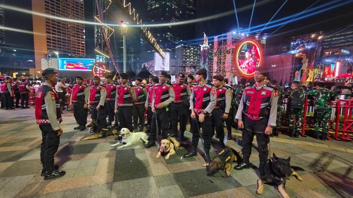 Baharkam Polri Kerahkan K9 Jaga Keamanan Malam Tahun Baru di HI