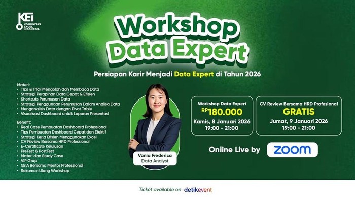Workshop Excel Berbasis Real Case, Bekal untuk Karir Data Analyst di 2026