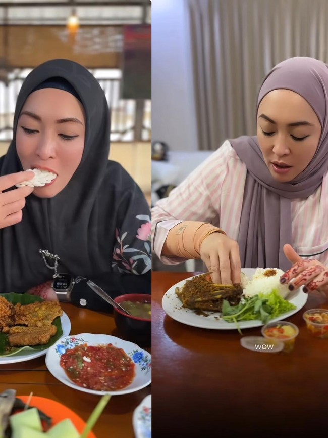 Gaya Seru Angelina Sondakh Jadi Food Vlogger, Makan Bebek Goreng hingga Kepiting