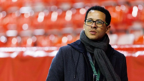 ABERDEEN, SCOTLAND - DECEMBER 11: Strasbourg head coach Liam Rosenior ahead of a UEFA Conference League 2025/26 League Phase MD5 match between Aberdeen and RC Strasbourg at Pittodrie Stadium, on December 11, 2025, in Aberdeen, Scotland.  (Photo by Ross Parker/SNS Group via Getty Images)