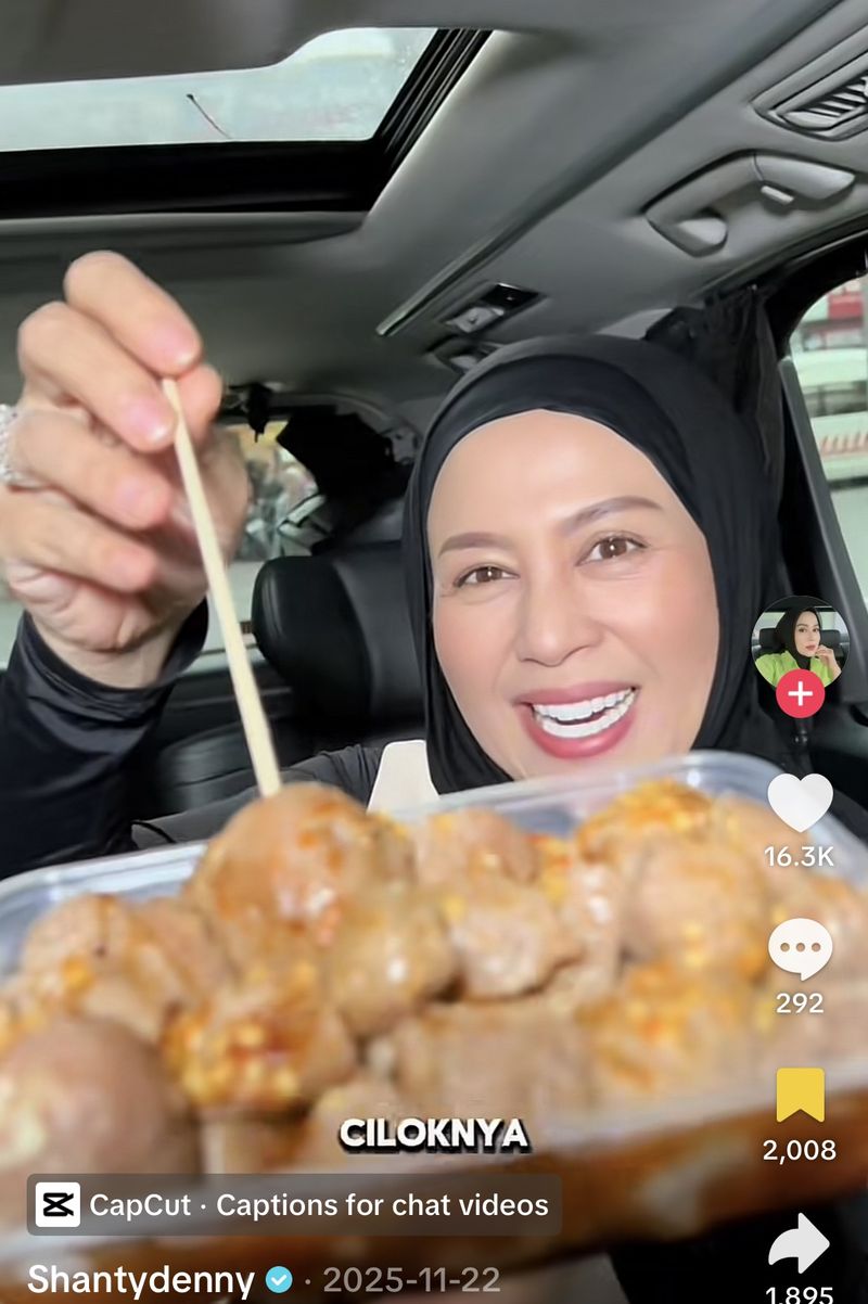 Shanty Denny Doyan Kulineran, Cicip Tahu Gejrot hingga Makanan Viral