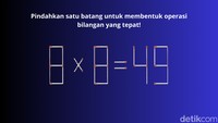 IQ Super Butuh Tantangan? Pindahkan Sebatang Korek Agar Hitungannya Benar