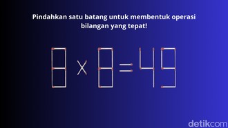 IQ Super Butuh Tantangan? Pindahkan Sebatang Korek Agar Hitungannya Benar