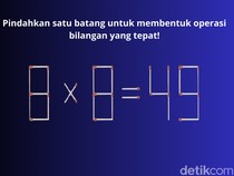 IQ Super Butuh Tantangan? Pindahkan Sebatang Korek Agar Hitungannya Benar