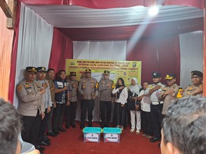Kapolres Kampar Monitoring Arus Balik di Tol, Pastikan Lalin Lancar