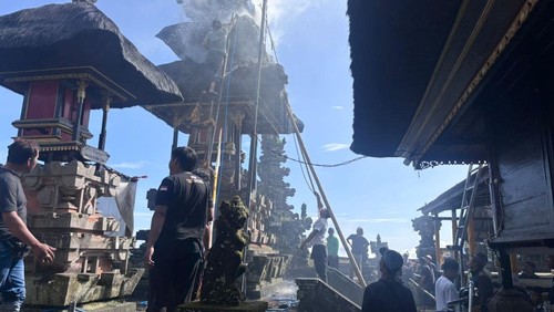 Pura Puseh Kintamani di Banjar Jayamaruti, Desa Kintamani mengalami kebakaran, Jumat (2/1/2026).
