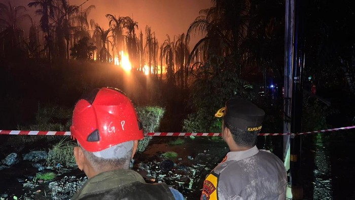 Api Kebakaran Pipa Gas di Inhil Riau Sudah Mengecil, Polisi Buka Lalin