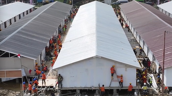 Penampakan Pembangunan Huntara di Aceh Tamiang