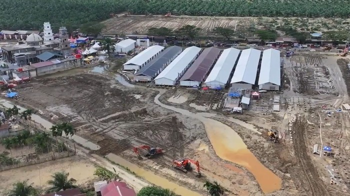 Penampakan Pembangunan Huntara di Aceh Tamiang