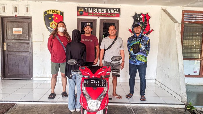 Curi Motor, Wanita Muda di Pangkalpinang Ditangkap Polisi