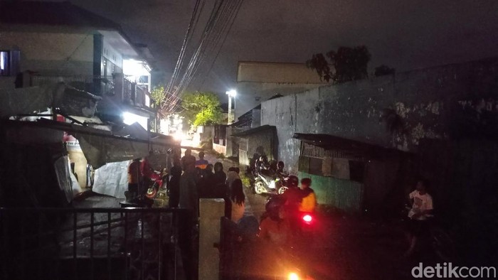 Suasana lokasi kejadian anak hilang di tengah banjir di Kelurahan Tugujaya Kota Tasikmalaya.