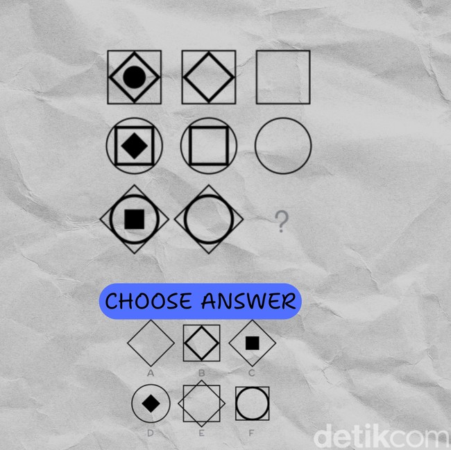 Jangan Terkecoh Bentuknya, Tes Pola Ini Butuh Ketelitian! Bisa Jawab? Fix IQ Tinggi