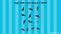 Lanjut ke soal berikutnya, fokus ke arah dan posisi bentuknya. (Foto: DetikHealth/Daffa Ghazan)
