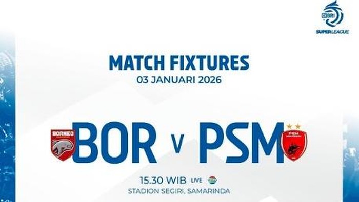 Borneo FC Vs PSM Makassar di Super League 2025/2026.
