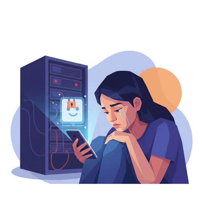 Ilustrasi Curhat ke AI