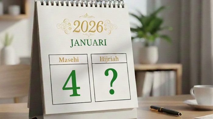 Kalender Hijriah hari ini, 4 Januari 2026.