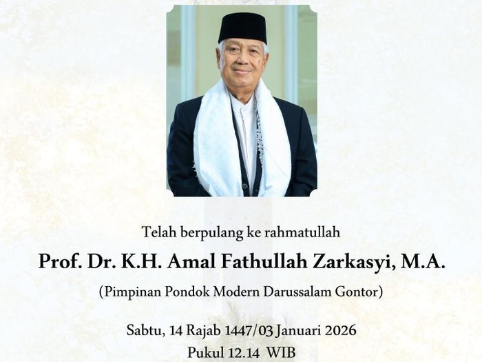 Prof. Dr. K.H. Amal Fathullah Zarkasyi, M.A. wafat