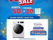 Mesin Cuci Front Load 7 Kg di Transmart Full Day Sale Rp 3,9 Juta