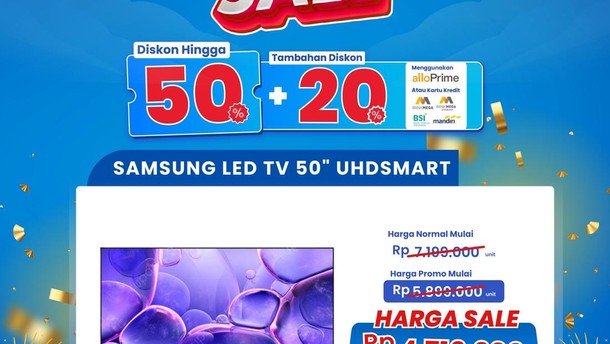 Potongan Gede-gedean LED TV 50 UHDSmart, Cuma di Transmart