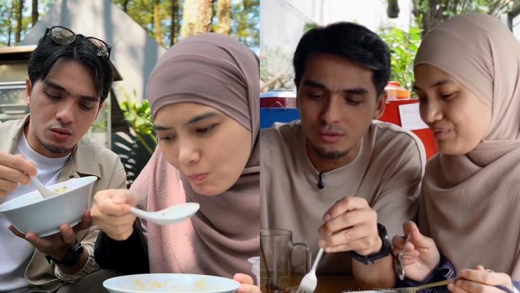 12 Tahun Menikah, Ricky Harun dan Herfiza Kompak Kulineran Serasa Food Vlogger