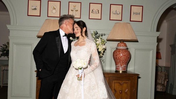 8 Foto Pernikahan Putri Gordon Ramsay, Terungkap Pakai Gaun Pengantin Elie Saab
