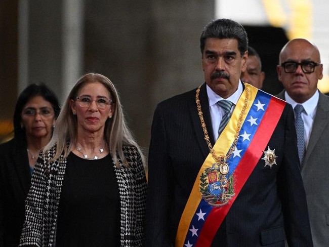 Presiden Venezuela Nicolas Maduro dan istri, Cilia Flores