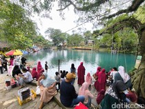 Libur Nataru, Telaga Biru Cicerem Kaduela Kuningan Diserbu Wisatawan