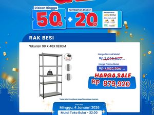 Beli Rak Besi Diskon Rp 1 Jutaan, Cuma di Transmart Full Day Sale!