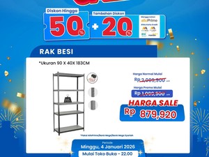 Beli Rak Besi Diskon Rp 1 Jutaan, Cuma di Transmart Full Day Sale!