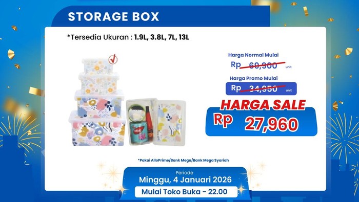 Banjir Diskon Transmart Full Day Sale, Storage Box Cuma Rp 27 Ribuan