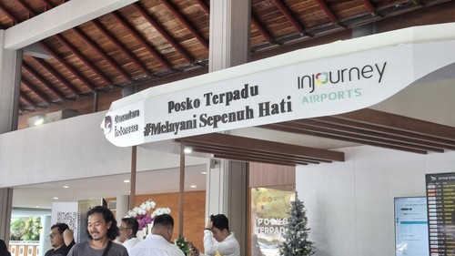 Posko Terpadu Nataru 2025/2026 Bandara Internasional I Gusti Ngurah Rai, Badung, Bali. (Fabiola Dianira/detikBali)
