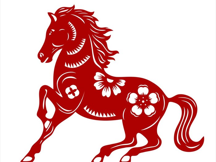 Horse, New Year, 2026, year of the horse, zodiac, chinese zodiac sign, horse papercut, vector illustration