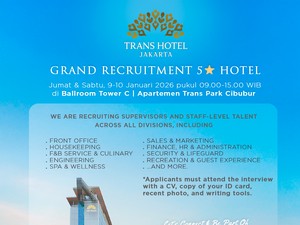 Trans Hotel Jakarta Buka Lowongan, Walk In Interview 9-10 Januari