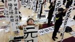 Ribuan Peserta Ikuti Kontes Kaligrafi Tahun Baru di Tokyo
