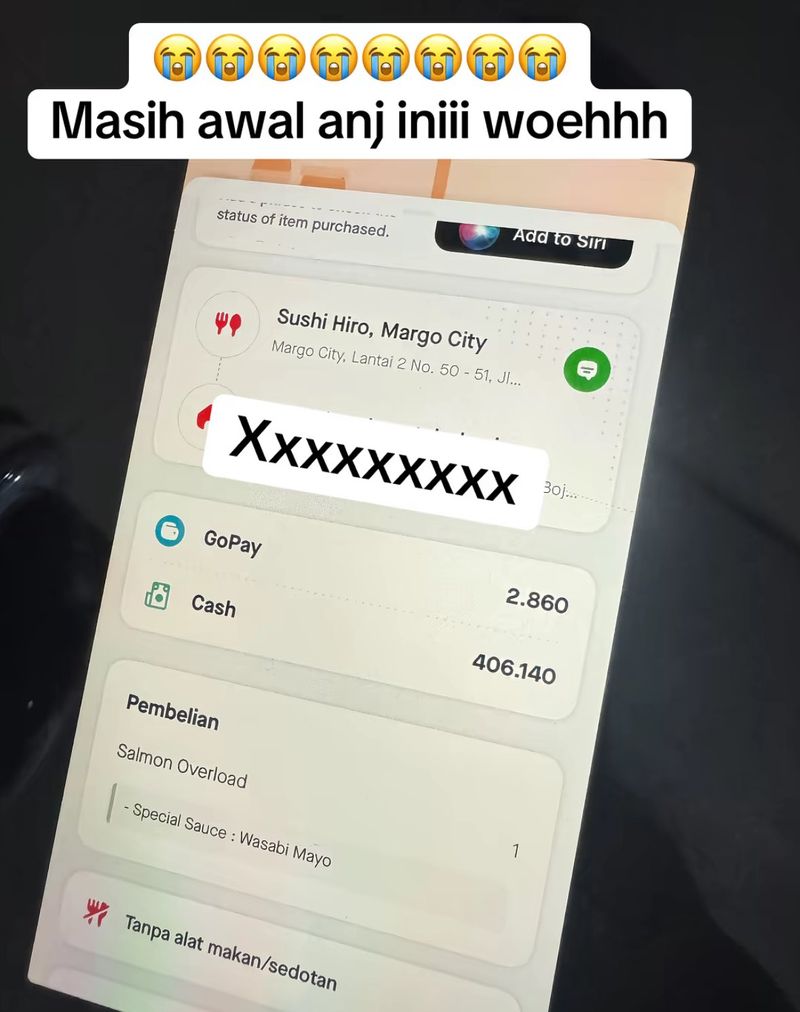 Netizen Curhat Tak Sengaja Pesan Makanan Rp 450 Ribu via Ojol
