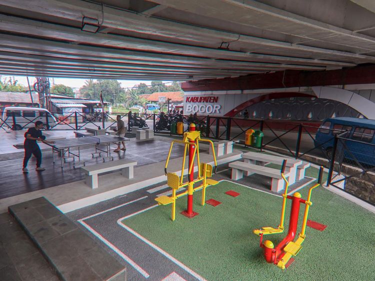 Kolong Flyover Cibinong Disulap Jadi Ruang Publik Warga