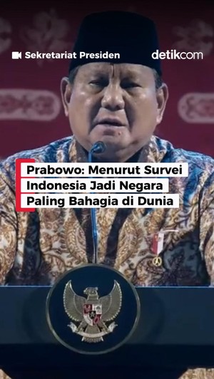 Video Prabowo: Menurut Survei, Indonesia Jadi Negara Paling Bahagia di Dunia