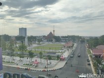 Progres Revitalisasi Alun-alun Sidoarjo Capai 99,9 Persen
