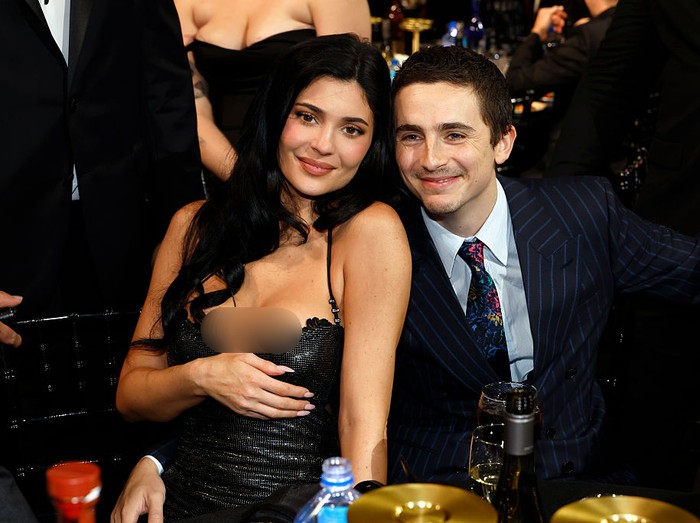 Kylie Jenner and Timothée Chalamet attend the 31st Annual Critics Choice Awards at Barker Hangar on January 04, 2026 in Santa Monica, California.  (Photo by Kevin Mazur/Getty Images for Critics Choice Association)