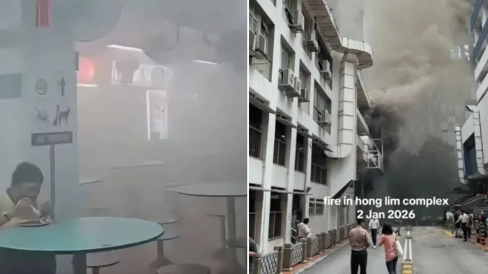 Viral! Wanita Ini Tetap Santuy Makan Kwetiau saat Terjadi Kebakaran