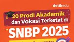 Infografis: 20 Prodi Terketat Akademik-Vokasi di SNBP 2025, Acuan SNBP 2026