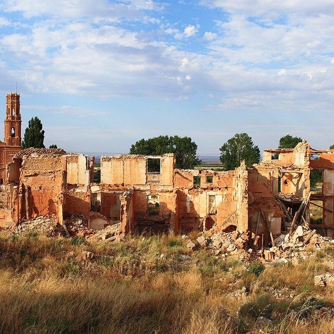 Potret Kota Mati Belchite yang Hancur Akibat Perang Saudara
