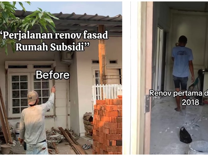 Renovasi rumah subsidi LT/LB 60m²/39m² bisa jadi inspirasi. Postingan rumah subsidi tersebut langsung viral di media sosial.