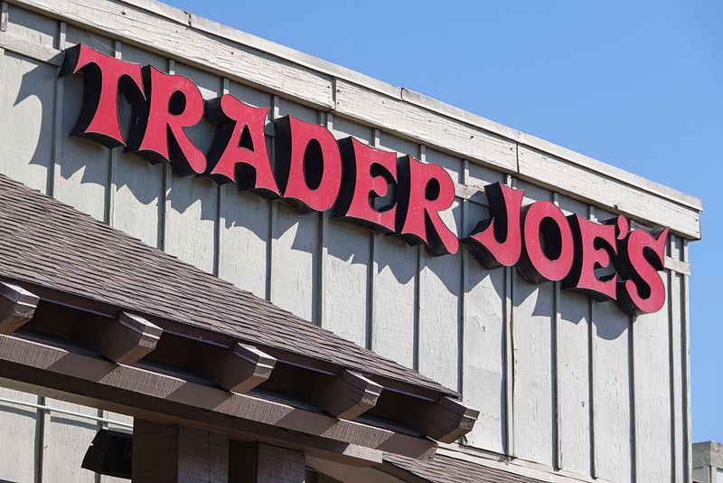 ENCINITAS, CALIFORNIA - NOVEMBER 7: A Trader Joe's logo is displayed on a sign at their store on November 7, 2025 in Encinitas, CA. (Photo by Kevin Carter/Getty Images)