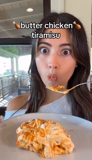 Nyeleneh! Wanita Ini Nekat Bikin Butter Chicken Tiramisu